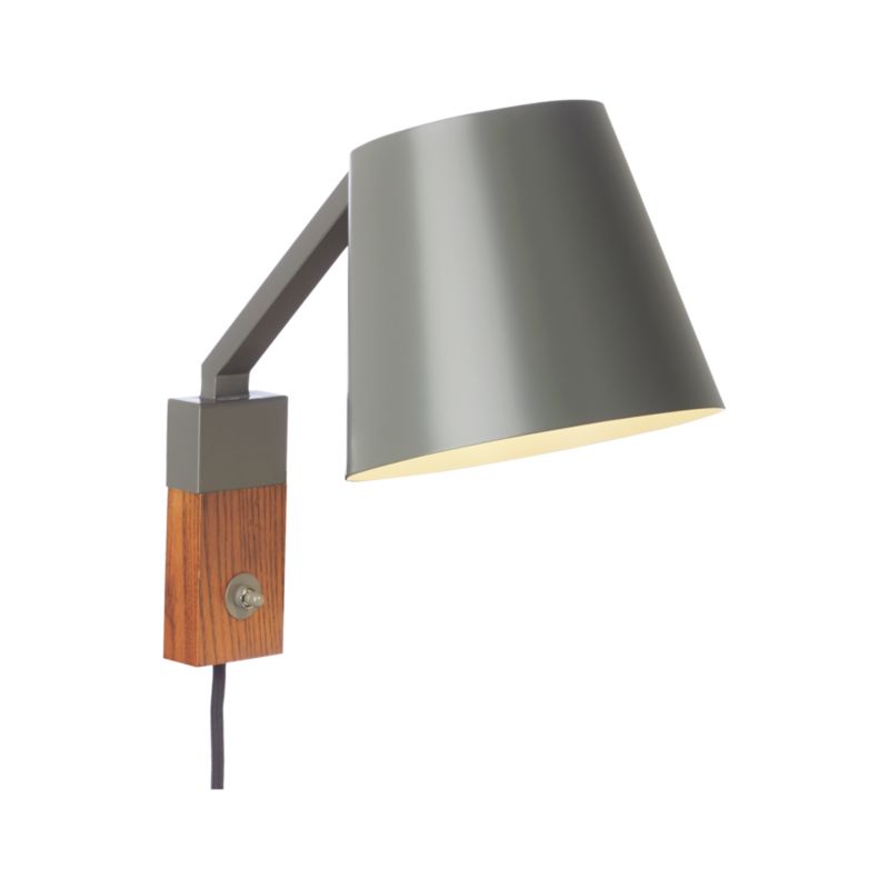 Jax Grey Sconce Crate and Barrel